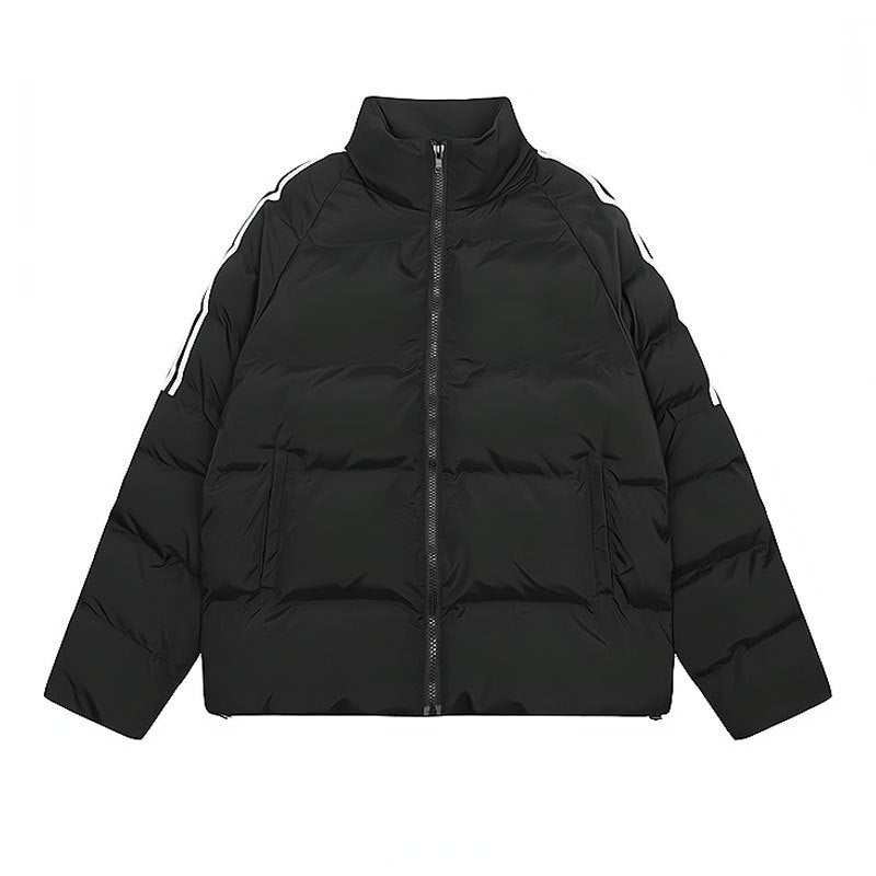 Webbing Striped Winter Coat