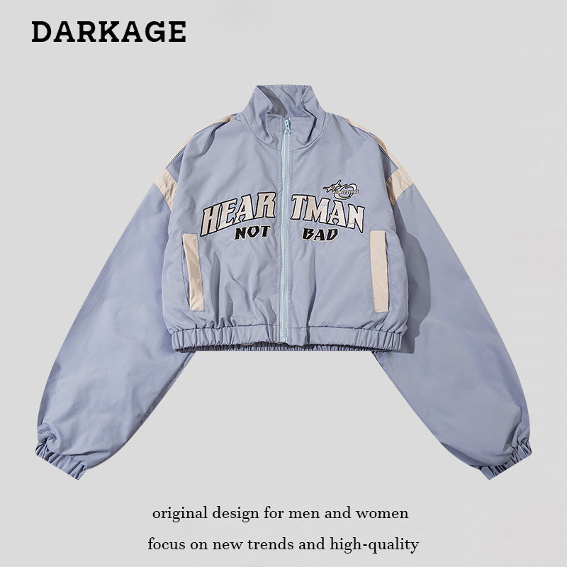 Heartman Graphic Cropped Jacket