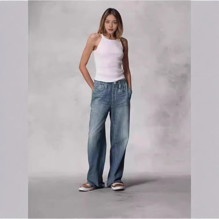 Vintage Mid-Rise Wide-Leg Jeans