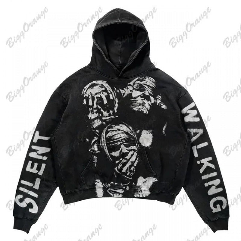 3D Skull Print Hoodie