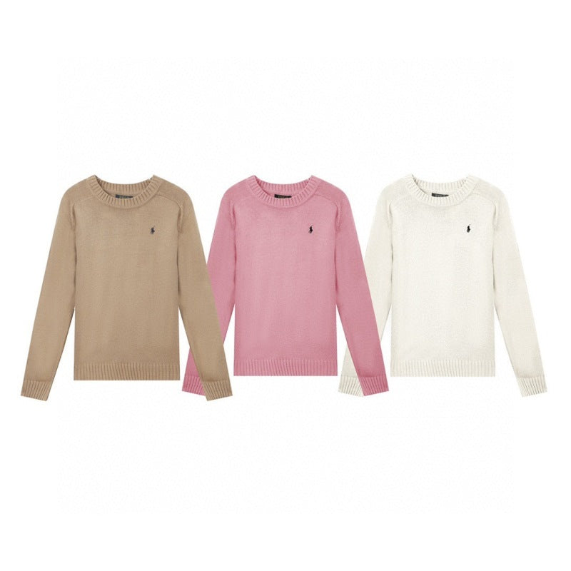 Women's Wool Crewneck Sweater Polo