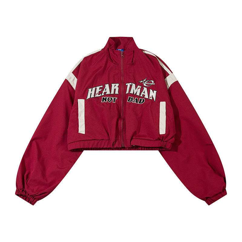 Heartman Graphic Cropped Jacket