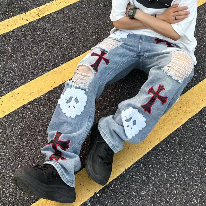 Kyoto Embroidered Denim Jeans