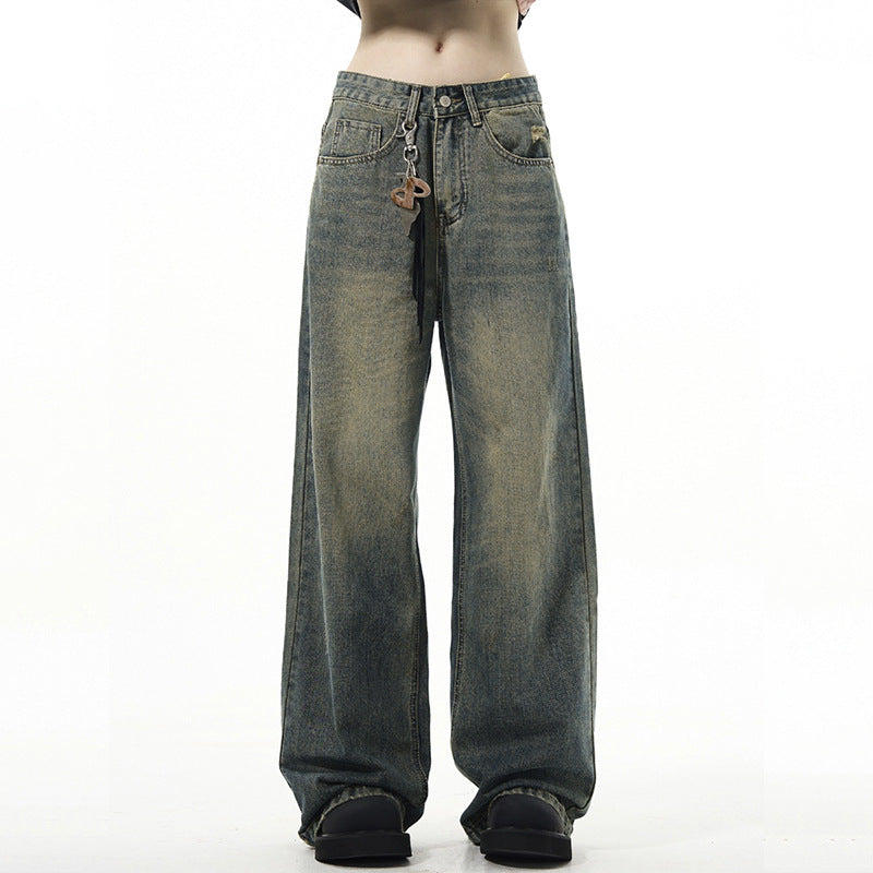 Vintage Wash Loose Jeans