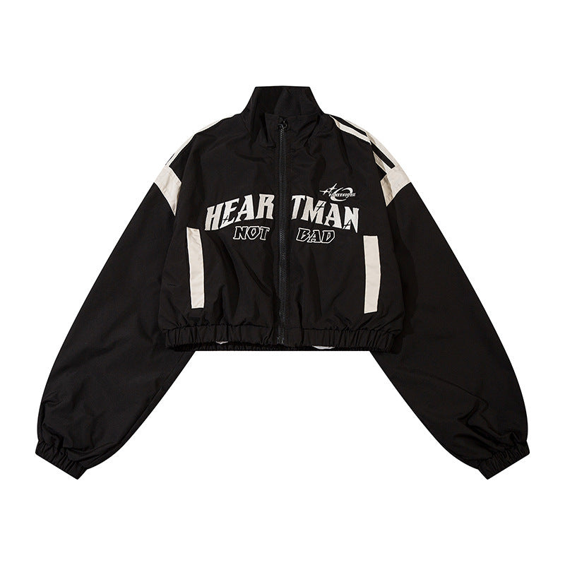 Heartman Graphic Cropped Jacket