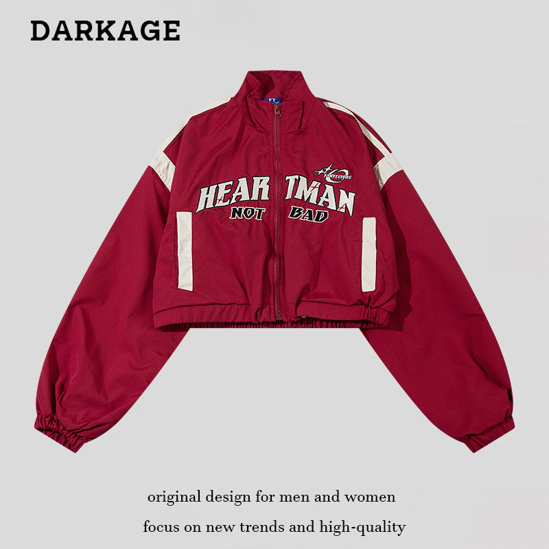 Heartman Graphic Cropped Jacket