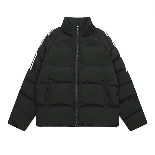 Webbing Striped Winter Coat