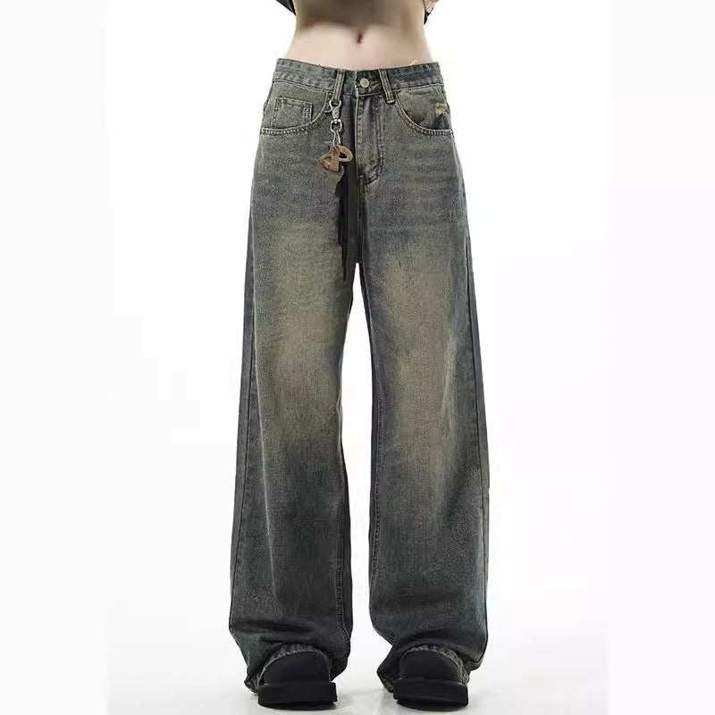 Vintage Wash Loose Jeans