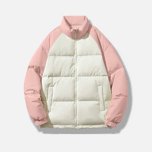 Color-Block Cotton-Padded Coat