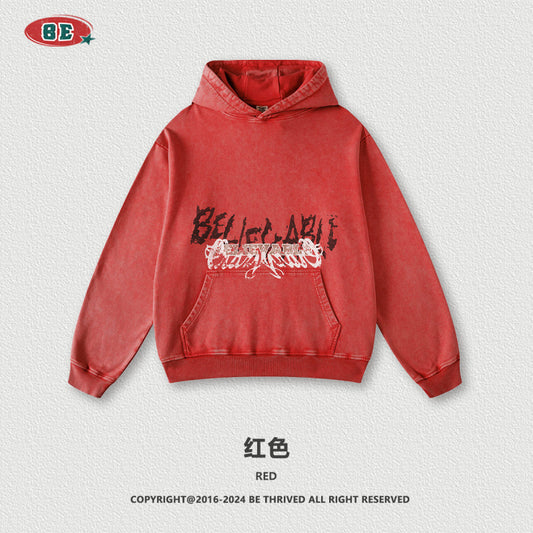 BELIEBE Oversized Print Hoodie