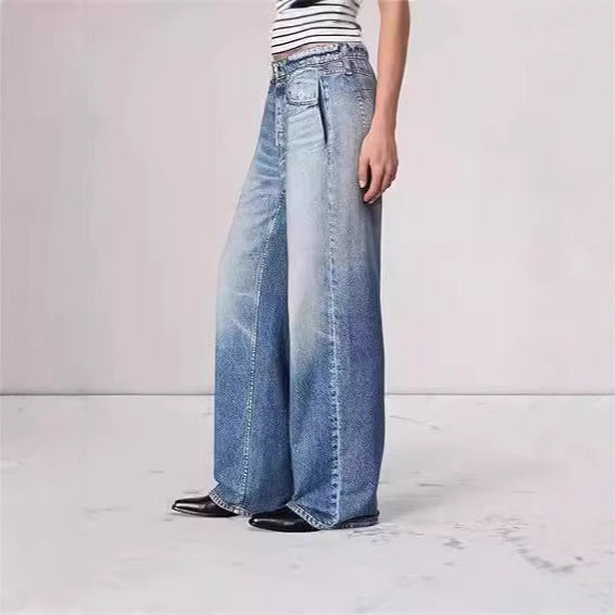 Vintage Mid-Rise Wide-Leg Jeans